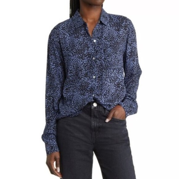 Rails Tops - Rails Josephine Midnight Lynx Button Front Shirt Large